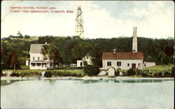 Pumping Station, Patuxet Lake Plymouth, MA Postcard Postcard