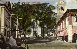 Town Square Plymouth, MA Postcard Postcard