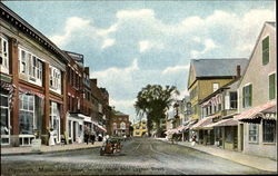 Main Street Looking North From Leyden Street Plymouth, MA Postcard Postcard