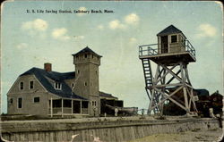 U. S. Life Saving Station Salisbury Beach, MA Postcard Postcard