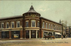 Irving Square Framingham, MA Postcard Postcard