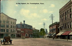 Irving Square Framingham, MA Postcard Postcard