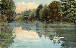 Boone Lake Stow, MA Postcard Postcard