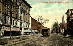 Elm Street Looking North Westfield, MA Postcard Postcard