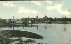 A View Of Kingmans Pond Mansfield, MA Postcard Postcard