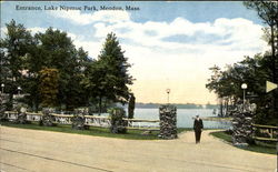 Entrance, Lake Nipmuc Park Mendon, MA Postcard Postcard