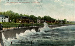 Lynn Breakwater And Boulevard Massachusetts Postcard Postcard