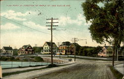 Flax Pond, Maple St. and Euclid Ave Postcard