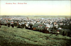 Birds Eye View Amesbury, MA Postcard Postcard