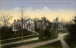 President's House Library And College Hall Amherst, MA Postcard Postcard