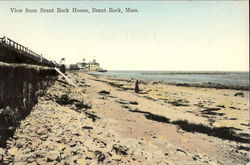 View From Brant Rock House Postcard