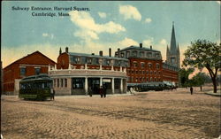 Subway Entrance, Harvard Square Postcard