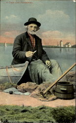 A Cape Cod Fisherman Massachusetts Men Postcard Postcard