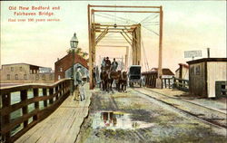 Old New Bedford And Fairhaven Bridge Massachusetts Postcard Postcard