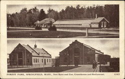 New Barn And Zoo, Forest Park Springfield, MA Postcard Postcard