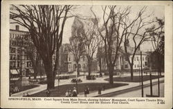 Court Square From Main Street Postcard