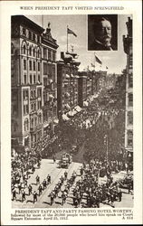 President Taft And Party Passing Hotel Worthy Postcard