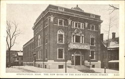 The New Home Of The Elks Club, State Street Springfield, MA Postcard Postcard