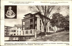 Wesson Maternity Hospital And Nurses Training School Springfield, MA Postcard Postcard