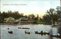 Canoeing On The Charles At Riverside Postcard