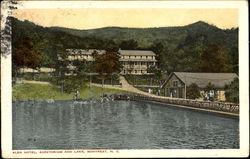 Alba Hotel Auditorium And Lake Postcard