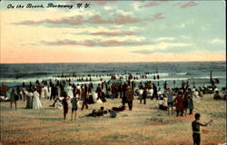 On the Beach Rockaway Beach, NY Postcard Postcard