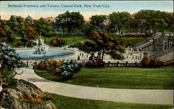 Bethesda Fountain And Terrace, Central Park Postcard