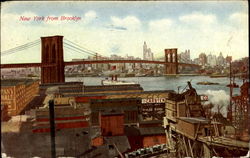 New York From Brooklyn Postcard Postcard