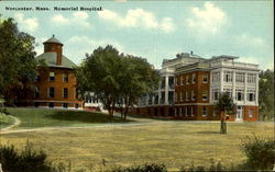 Memorial Hospital Worcester, MA Postcard Postcard