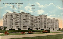 Washington High School Milwaukee, WI Postcard Postcard