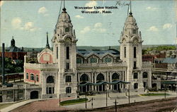 Worcester Union Station Postcard