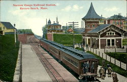 Narrow Gauge Railroad Station Postcard