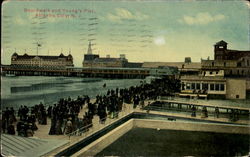 Boardwalk And Young's Pier Atlantic City, NJ Postcard Postcard