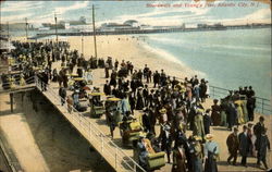 Boardwalk And Young's Pier Postcard