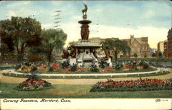 Corning Fountain Hartford, CT Postcard Postcard