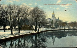 Park River And Capitol Hartford, CT Postcard Postcard