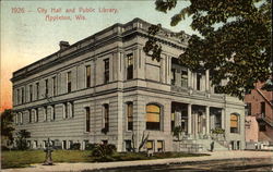 City Hall And Public Library Postcard