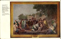 William Penn's Treaty With The Indians Art Postcard Postcard