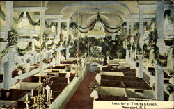 Interior Of Trinity Church Postcard