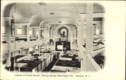 Interior Of Trinity Church Newport, RI Postcard Postcard