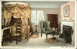 New England Bedroom, Museum of the Essex Institute Salem, MA Postcard Postcard