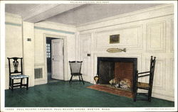 Paul Revere Chamber Paul Revere House Boston, MA Postcard Postcard