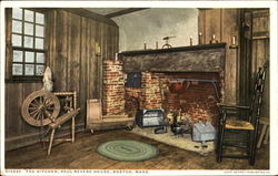 The Kitchen Paul Revere House Boston, MA Postcard Postcard