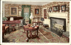 The Parlor, Thomas Bailey Aldrich Memorial Portsmouth, NH Postcard Postcard