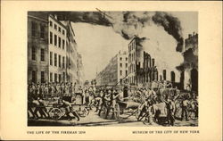 The Life Of The Fireman Art Postcard Postcard