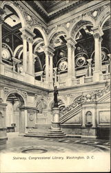 Stairway, Congressional Library Washington, DC Washington DC Postcard Postcard