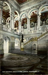 Main Stairway, Congressional Library Washington, DC Washington DC Postcard Postcard