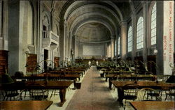 Boston Public Library Bates Hall Postcard