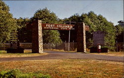 Entrance To Fort Columbia State Park And Interpretive Museum Chinook, WA Postcard Postcard