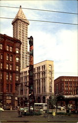 Smith Tower And Totem Postcard